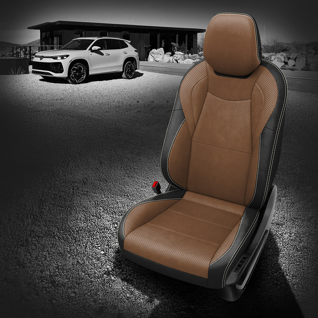 BLACK wrap, WALNUT Center, Perf Body & Wings, PEARL contrast all stitch, WALNUT wings