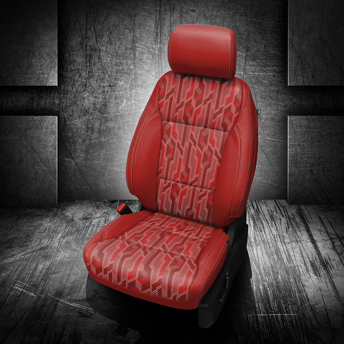 RED wrap, STONE contrast all stitch, Tek Art HOCKEY ART BODY