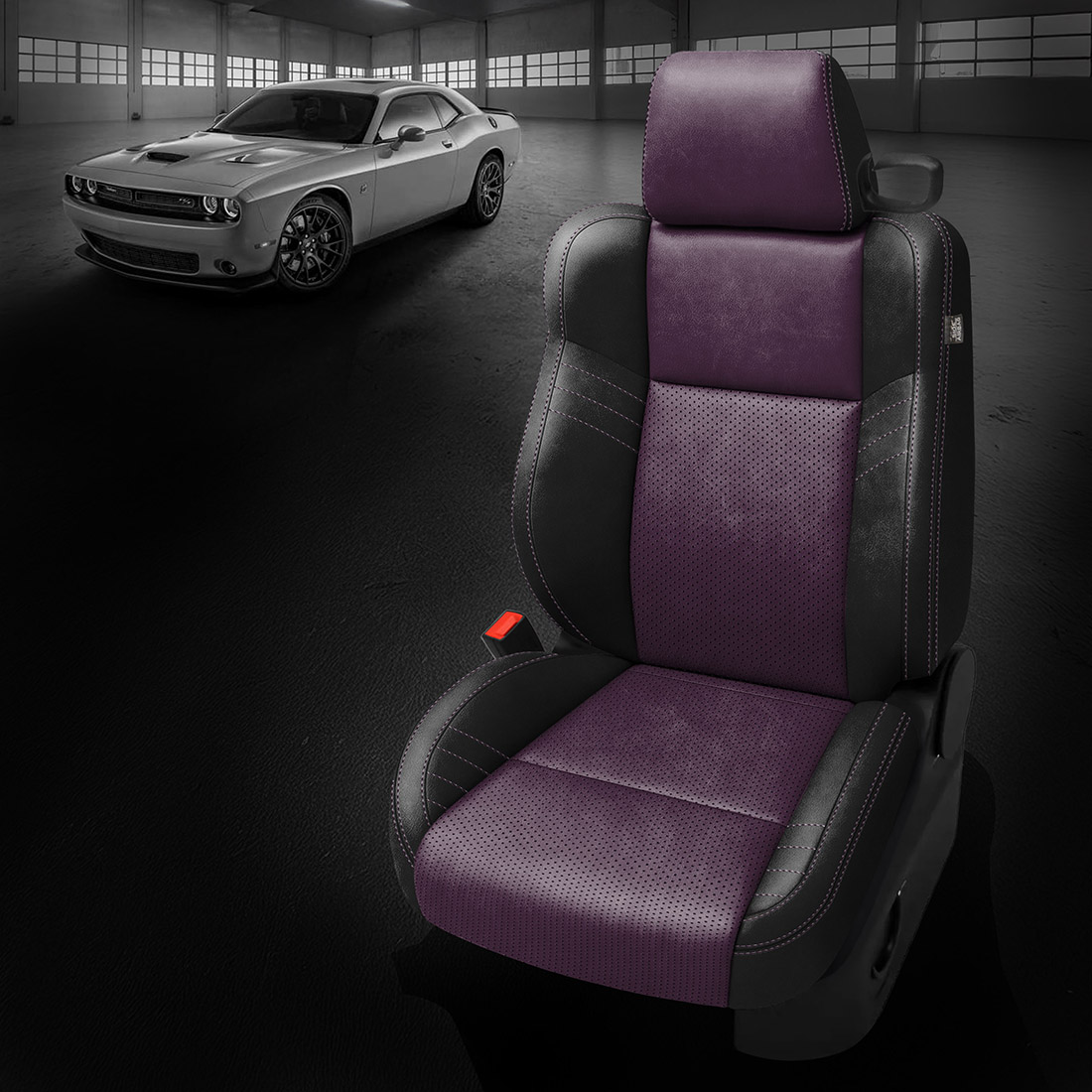 BLACK wrap, PURPLE Center, Perf Combo, PURPLE contrast all stitch