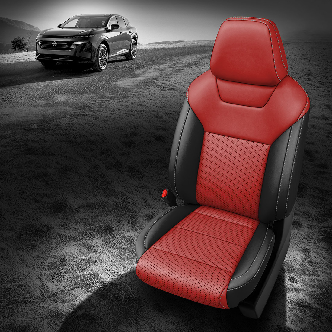 BLACK wrap, RED Combo, Perf Combo, SILVER contrast all stitch, RED wings