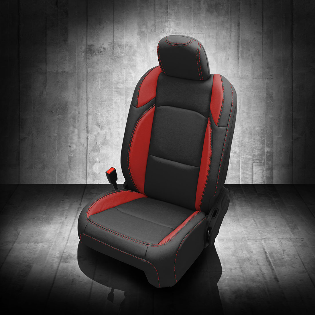BLACK wrap, RED Wings, RED contrast all stitch