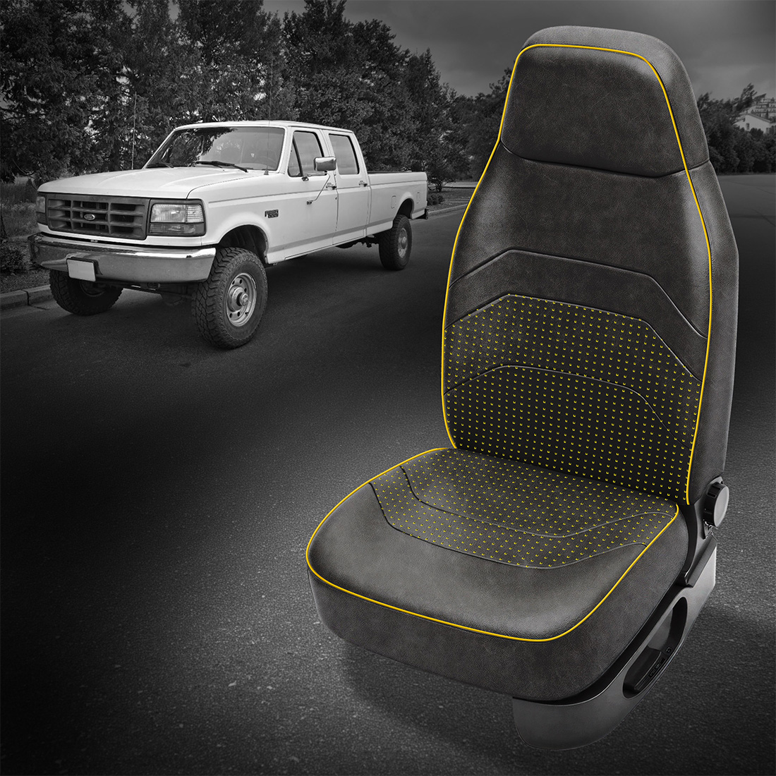 BLACK wrap, BCDA YELLOW Insert, HYPER YELLOW piping
