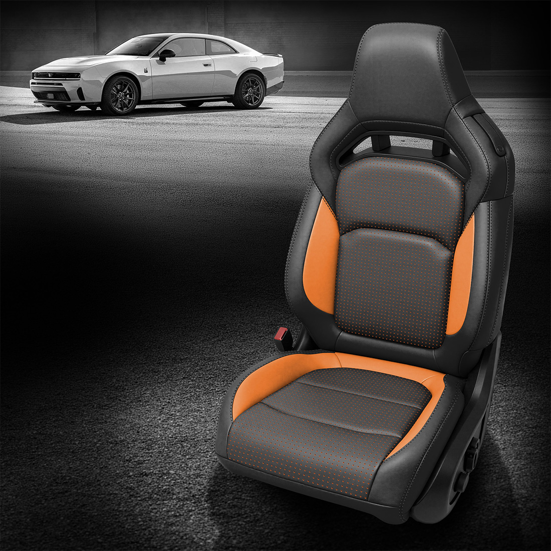 BLACK wrap, BCDA ORANGE Combo, BLACK double stitching, ORANGE wings