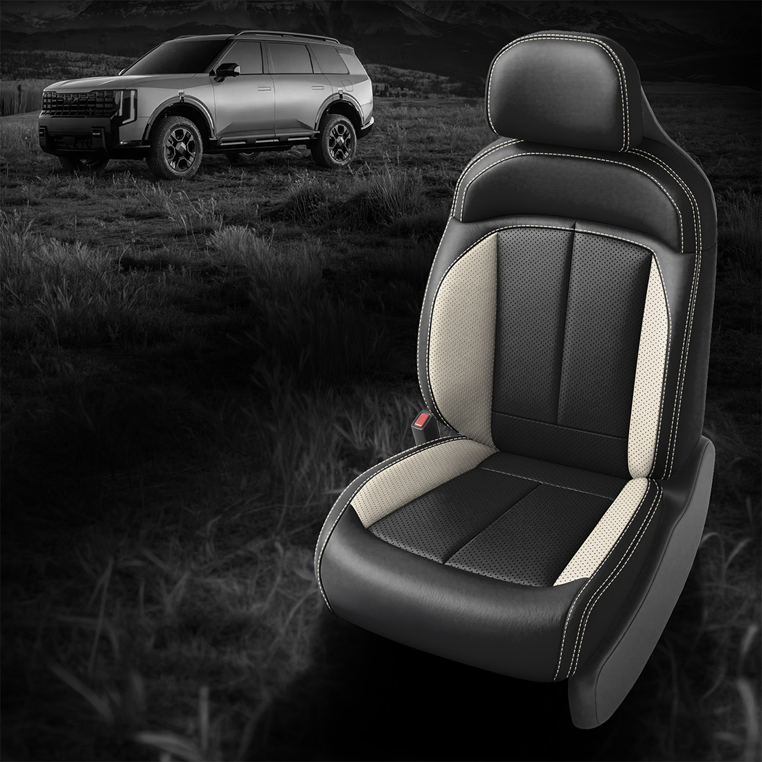 BLACK wrap, BLACK Insert, Perf Inserts & Wings, PEARL contrast all stitch, PEARL wings