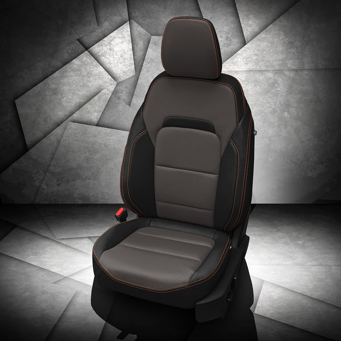 BLACK wrap, LT GREY Center, +KINGSVILLE contrast all stitch, BLACK wings