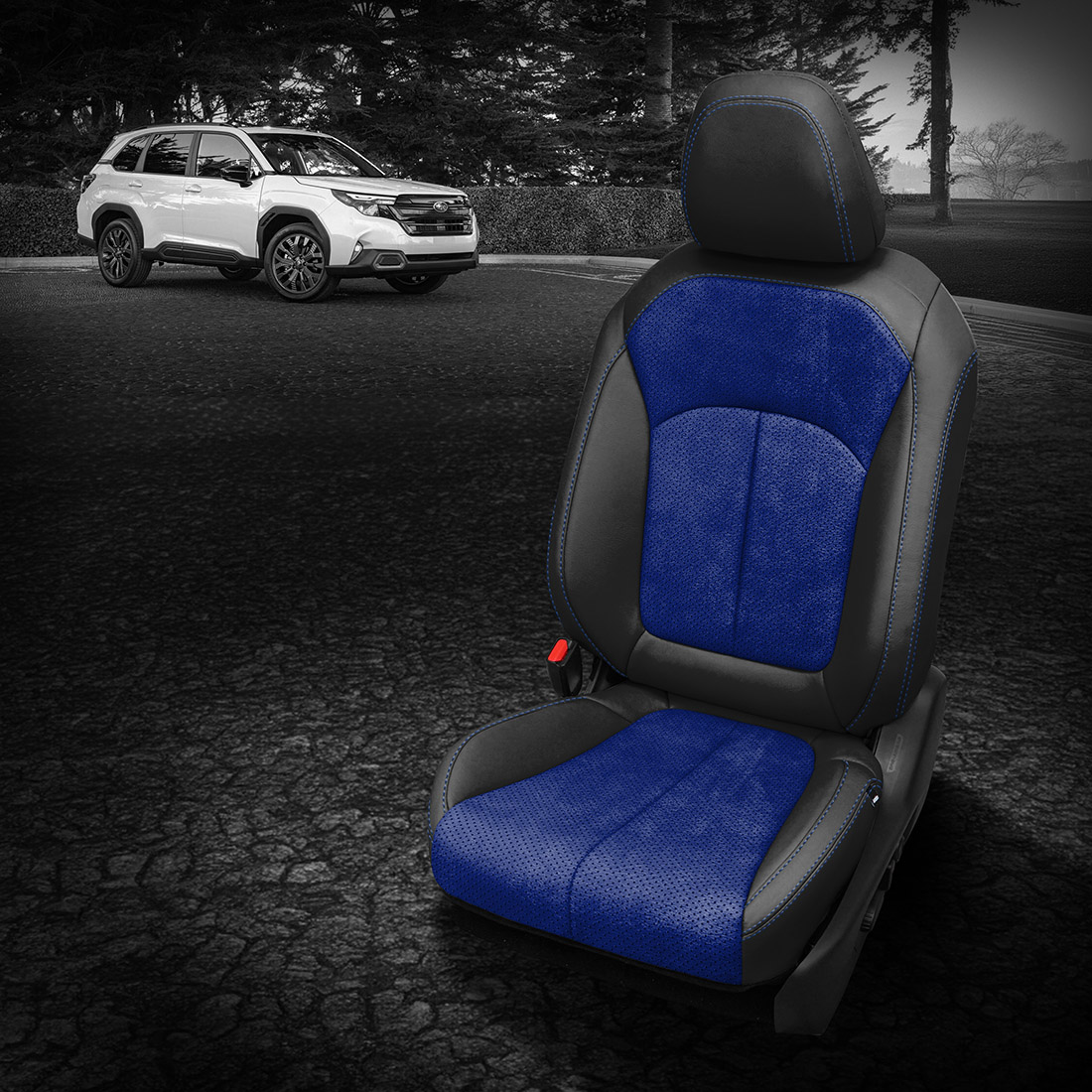 BLACK wrap, ~3037 SAPPHIRE Body, Perf Body, COBALT contrast all stitch