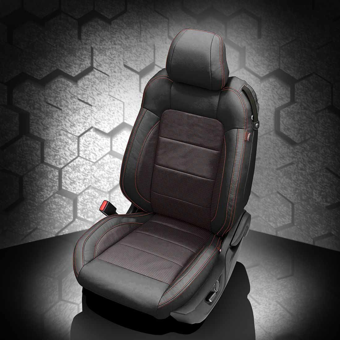 BLACK wrap, BCDA RED Insert, CARDINAL double stitching, BCDA RED wings