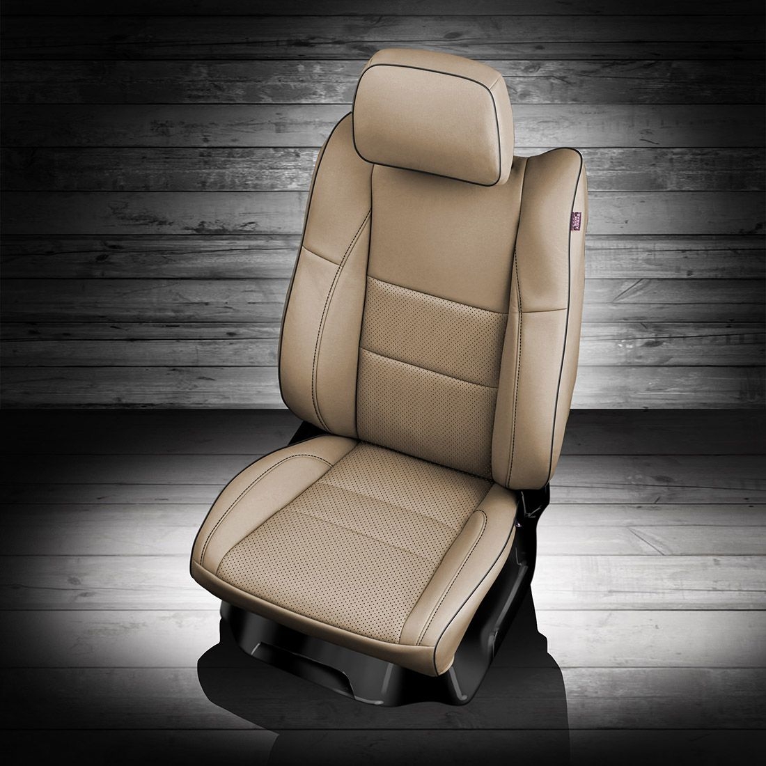 Ivory wrap, perf combo, Black piping and contrast all stitch