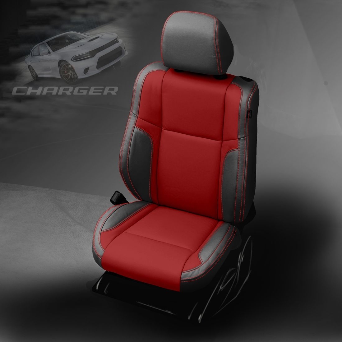BLACK wrap, CARDINAL Body, CARDINAL double stitching, CARDINAL wings