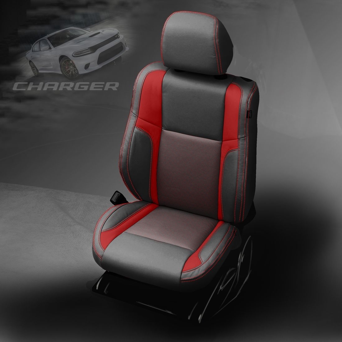 BLACK wrap, BCDA RED Insert, CARDINAL double stitching, CARDINAL wings