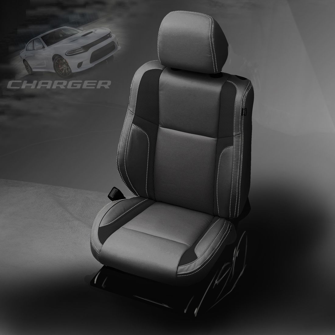 BLACK wrap, BCDA FLINT Insert, ICE GREY double stitching, C SHADOW wings