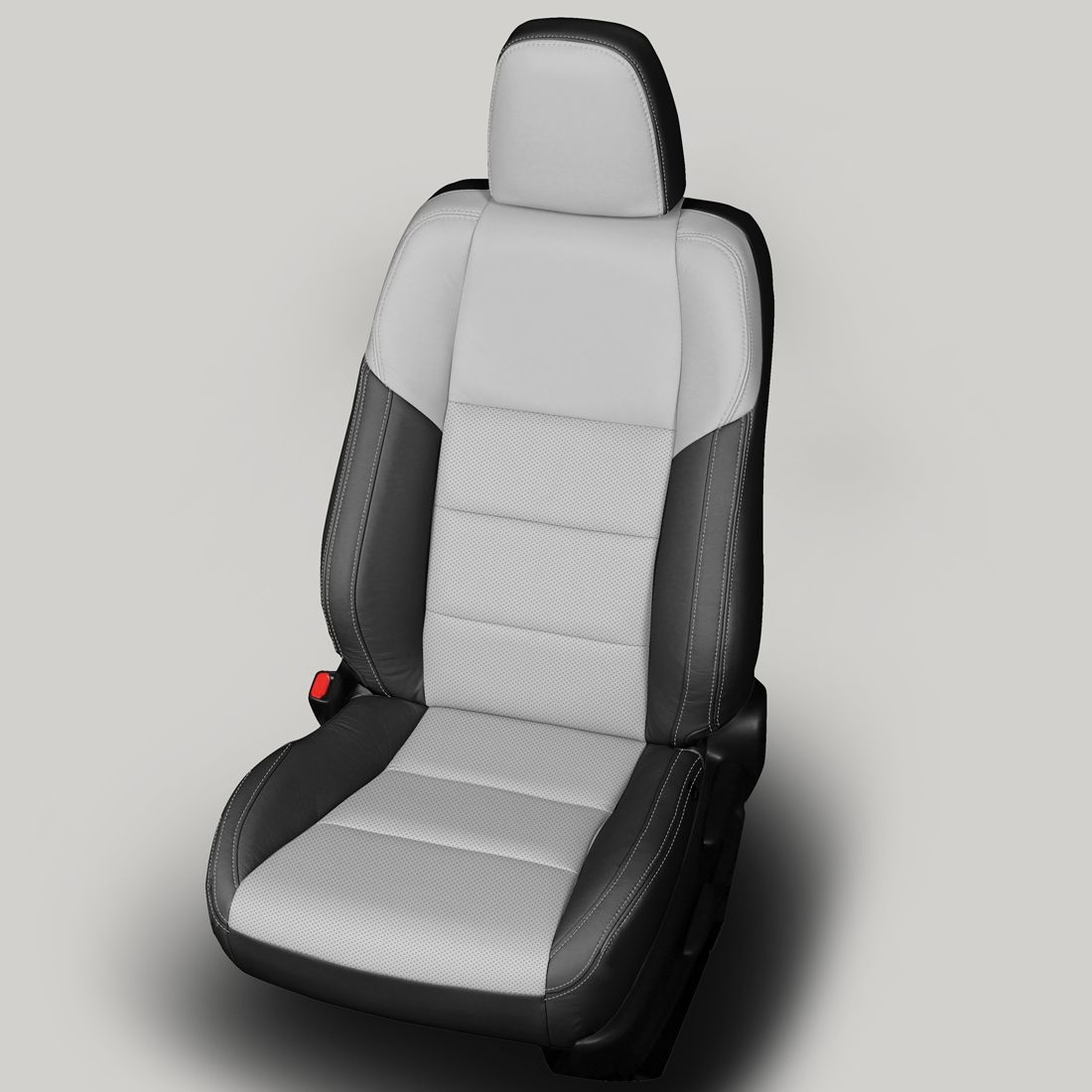 BLACK wrap, ALABASTER Center, Perf Combo, ALABASTER double stitching