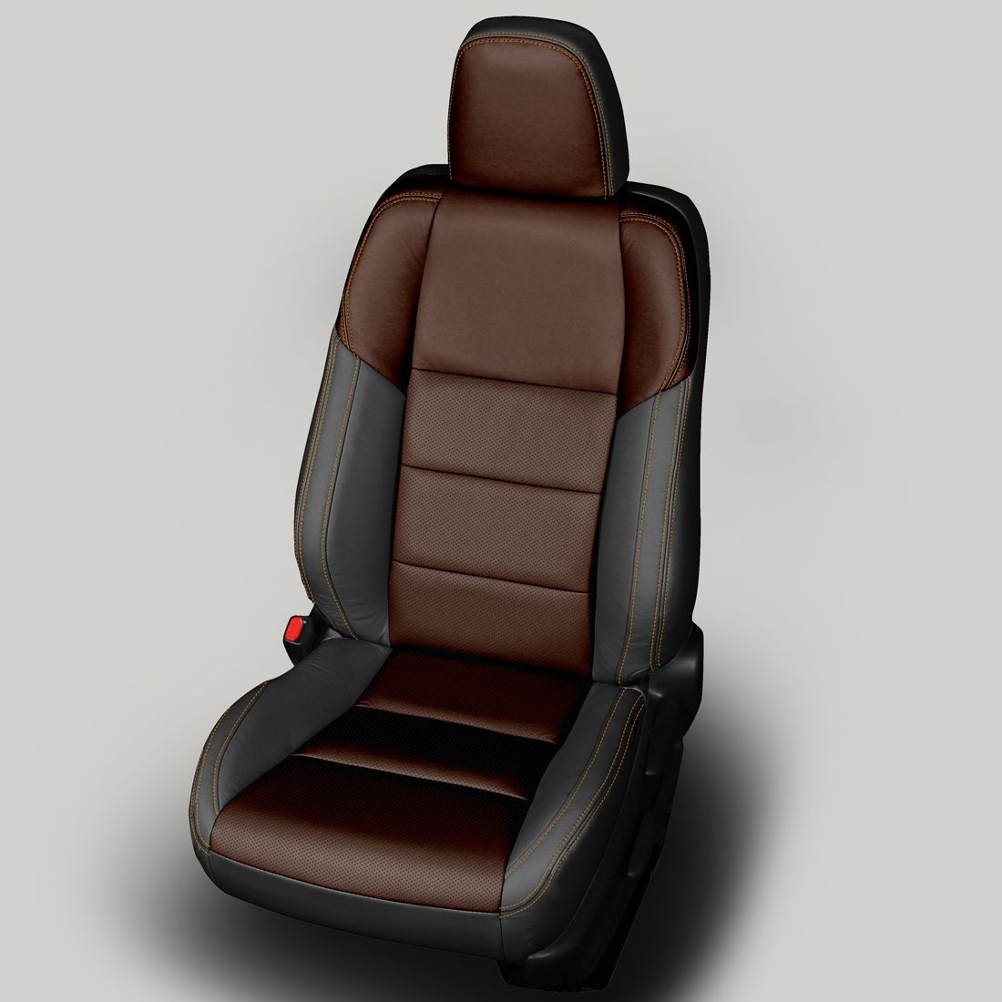 BLACK wrap, COFFEE Center, Perf Combo, COFFEE double stitching