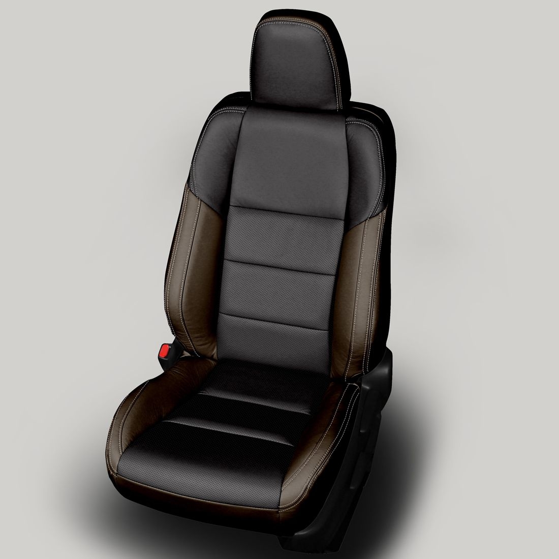 JAVA wrap, BLACK Center, Perf Combo, IVORY double stitching