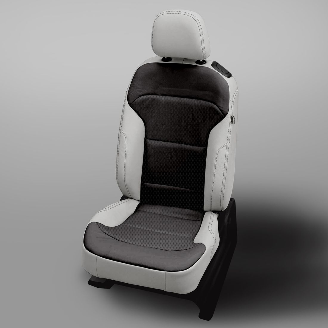 ALABASTER wrap, BLACK Body, Perf Inserts, BLACK double stitching
