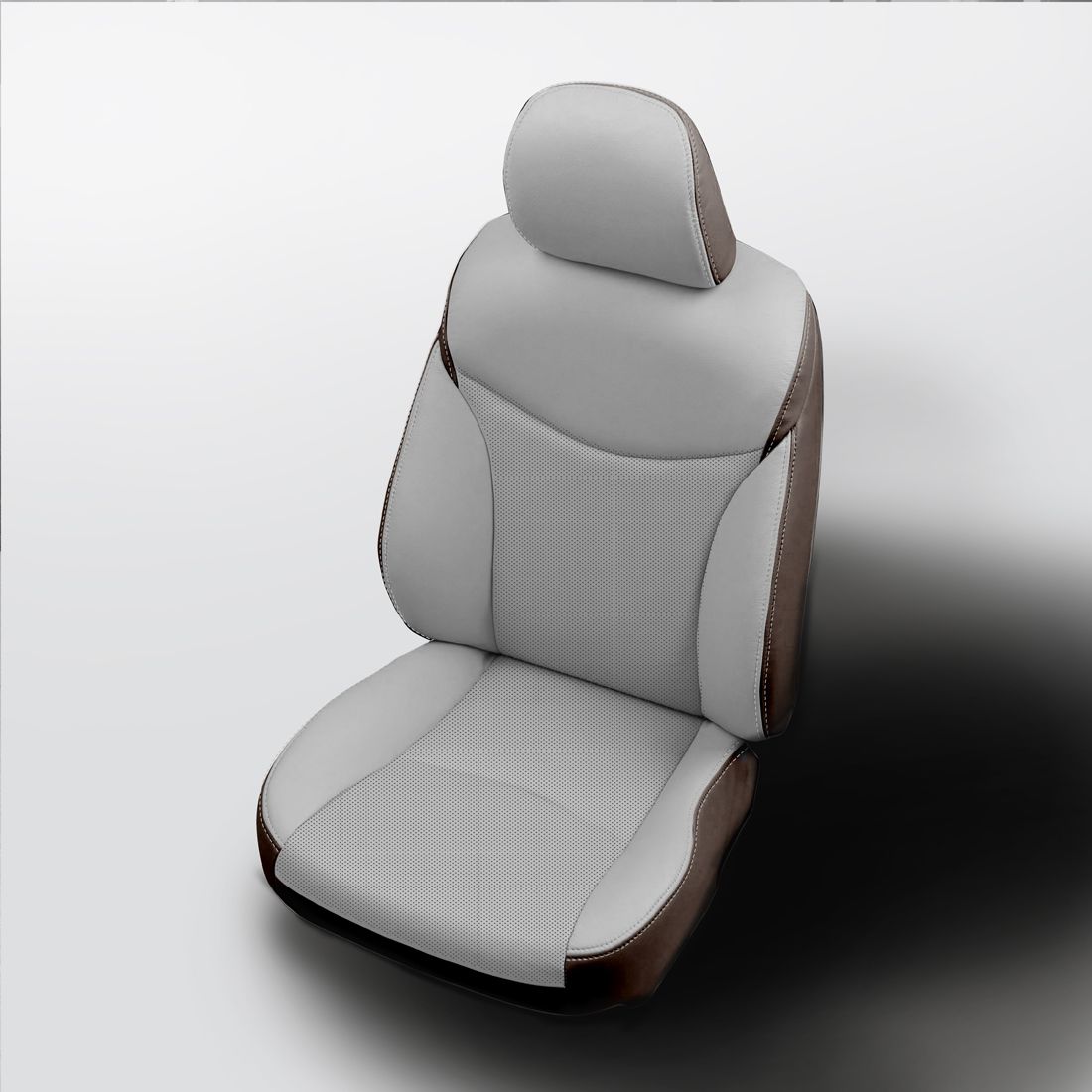 JAVA wrap, ALABASTER Facing, Perf Combo, ALABASTER double stitching