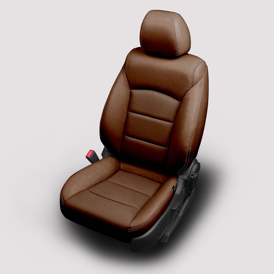 MAHOGANY wrap, Perf Combo, TAN contrast all stitch