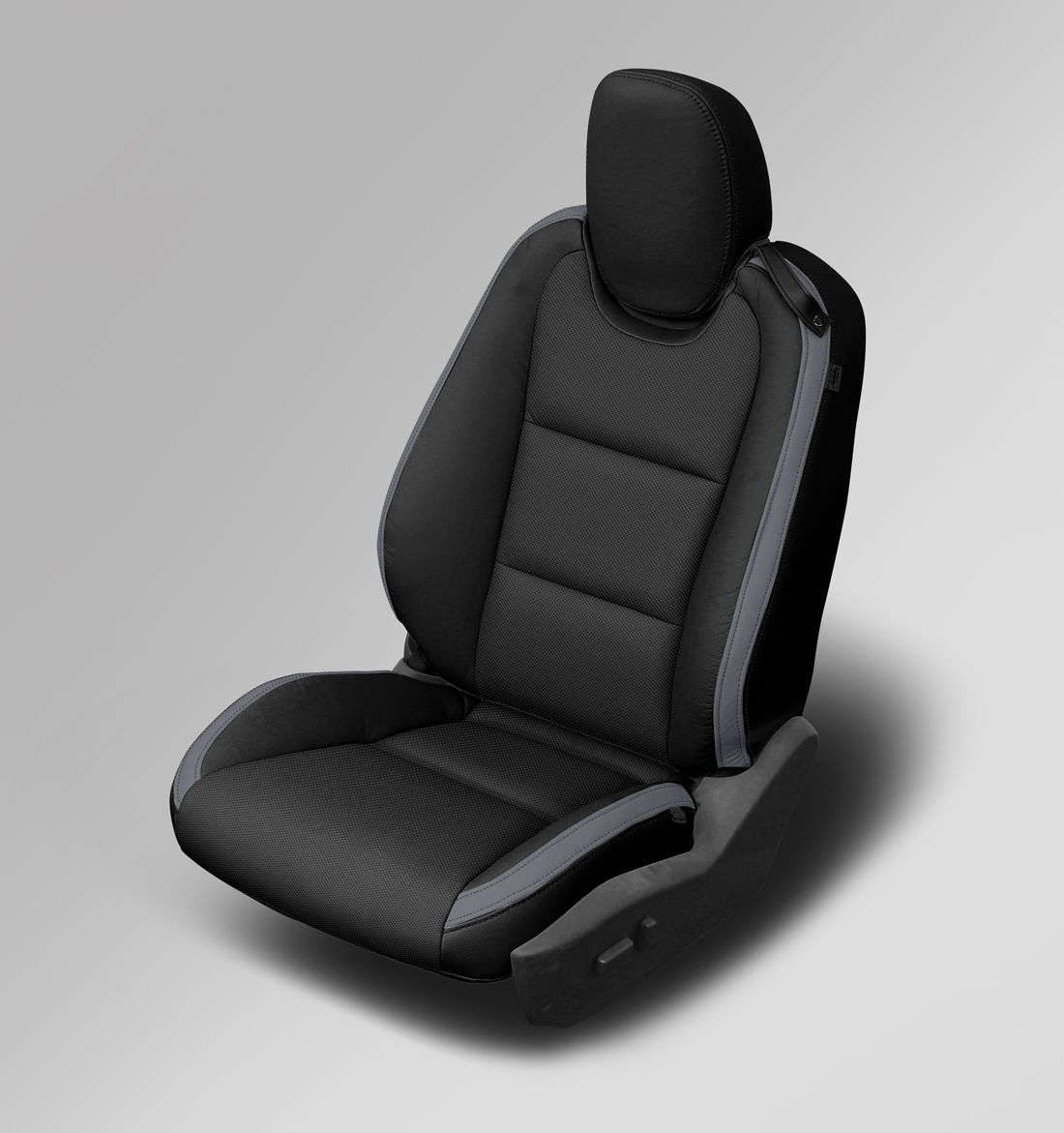 BLACK wrap, SILVER Wings, Perf Inserts, BLACK double stitching