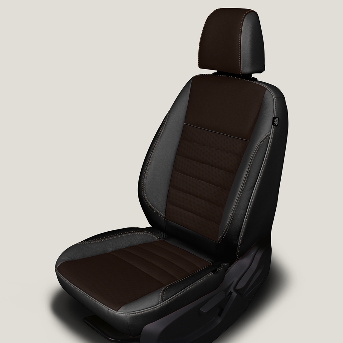 BLACK wrap, JAVA Center, Perf Inserts, TAN contrast all stitch no insert, ~3030 RAVEN wings
