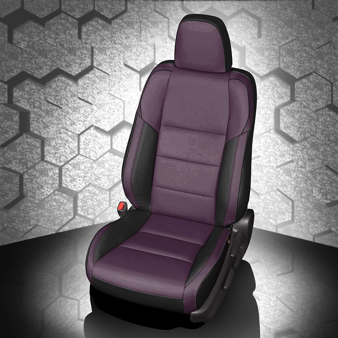 BLACK wrap, PURPLE Center, Perf Wings, BLACK piping, PURPLE wings
