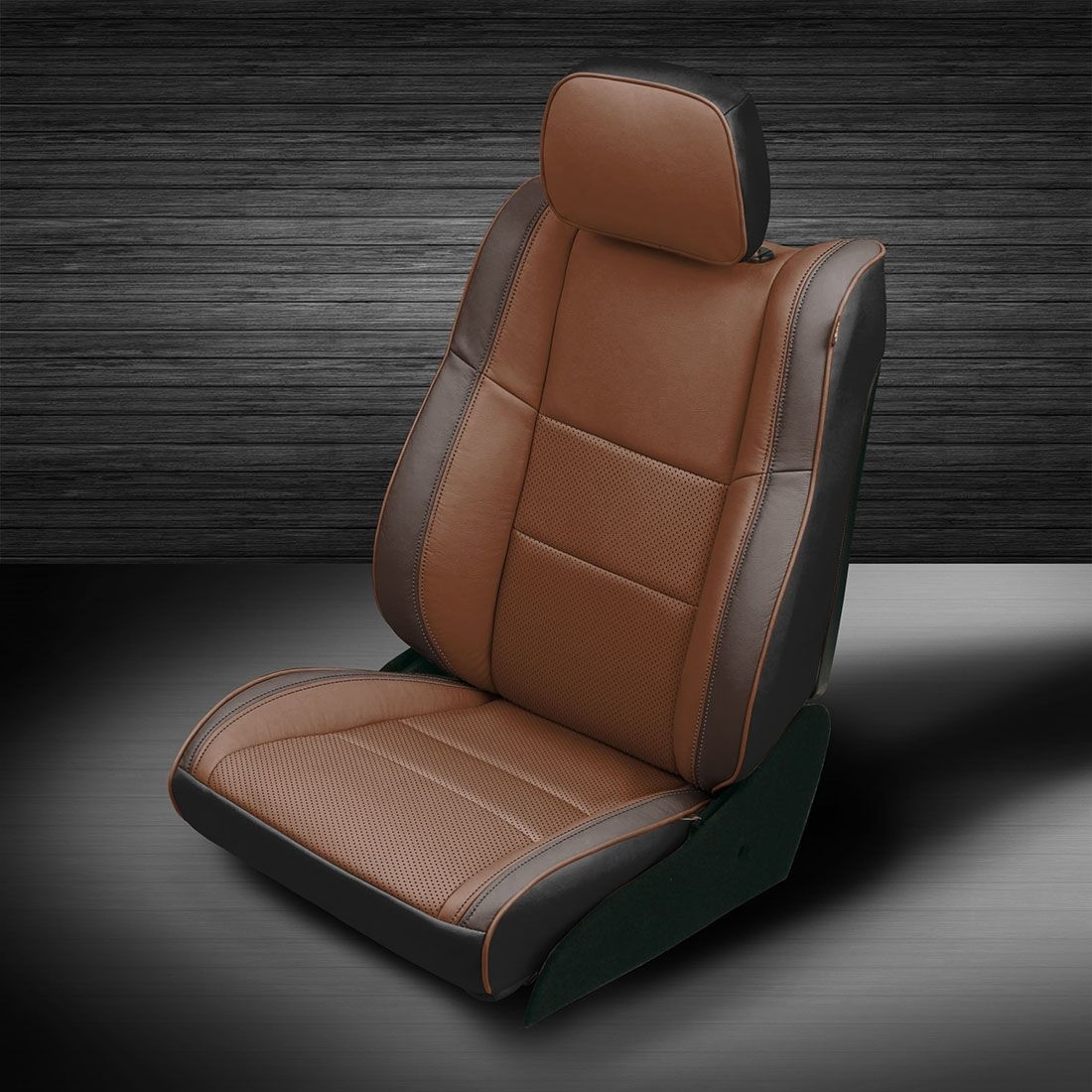 BLACK wrap, MAHOGANY Facing, Perf Combo, MAHOGANY piping, COFFEE wings