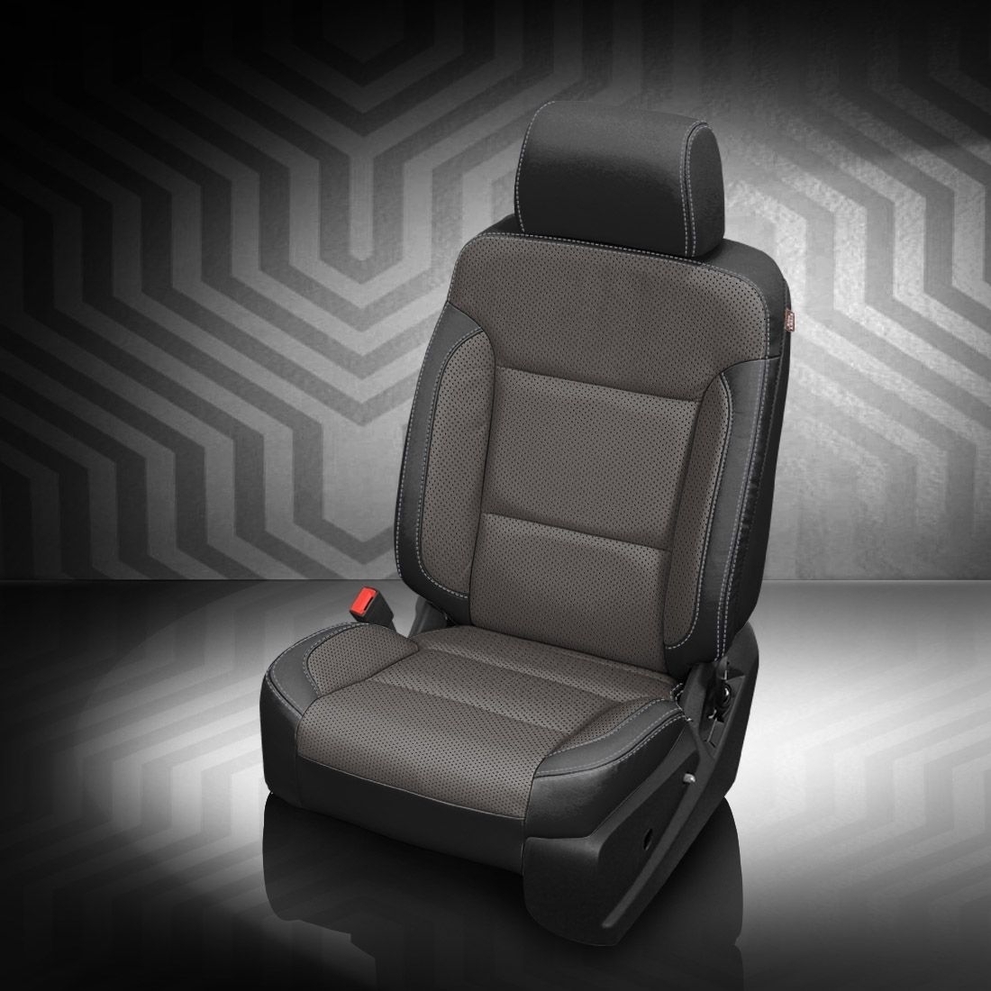 BLACK wrap, LT GREY Body, Perf Body & Wings, SILVER contrast all stitch, LT GREY wings