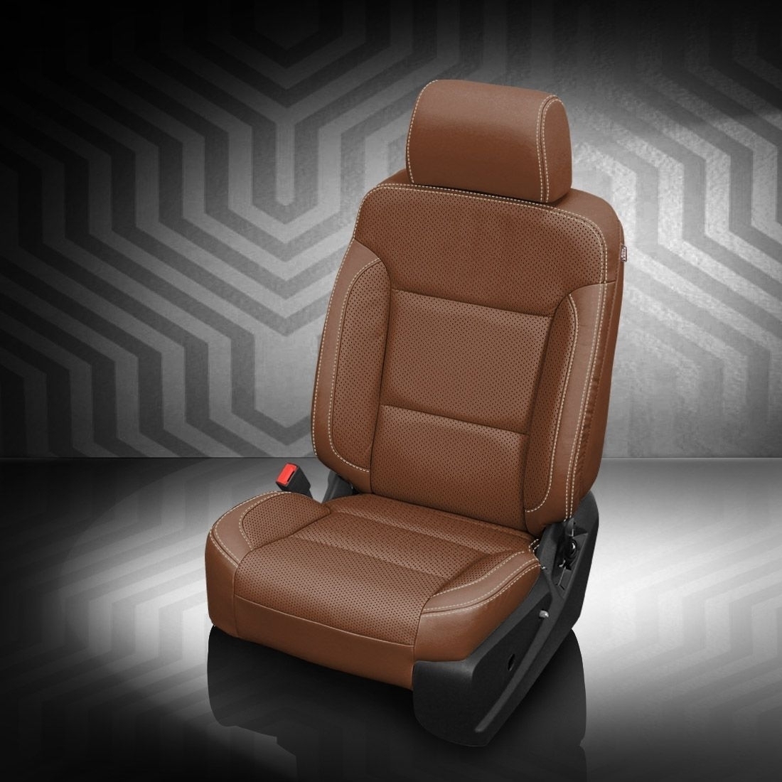 MAHOGANY wrap, Perf Body & Wings, ALABASTER contrast all stitch