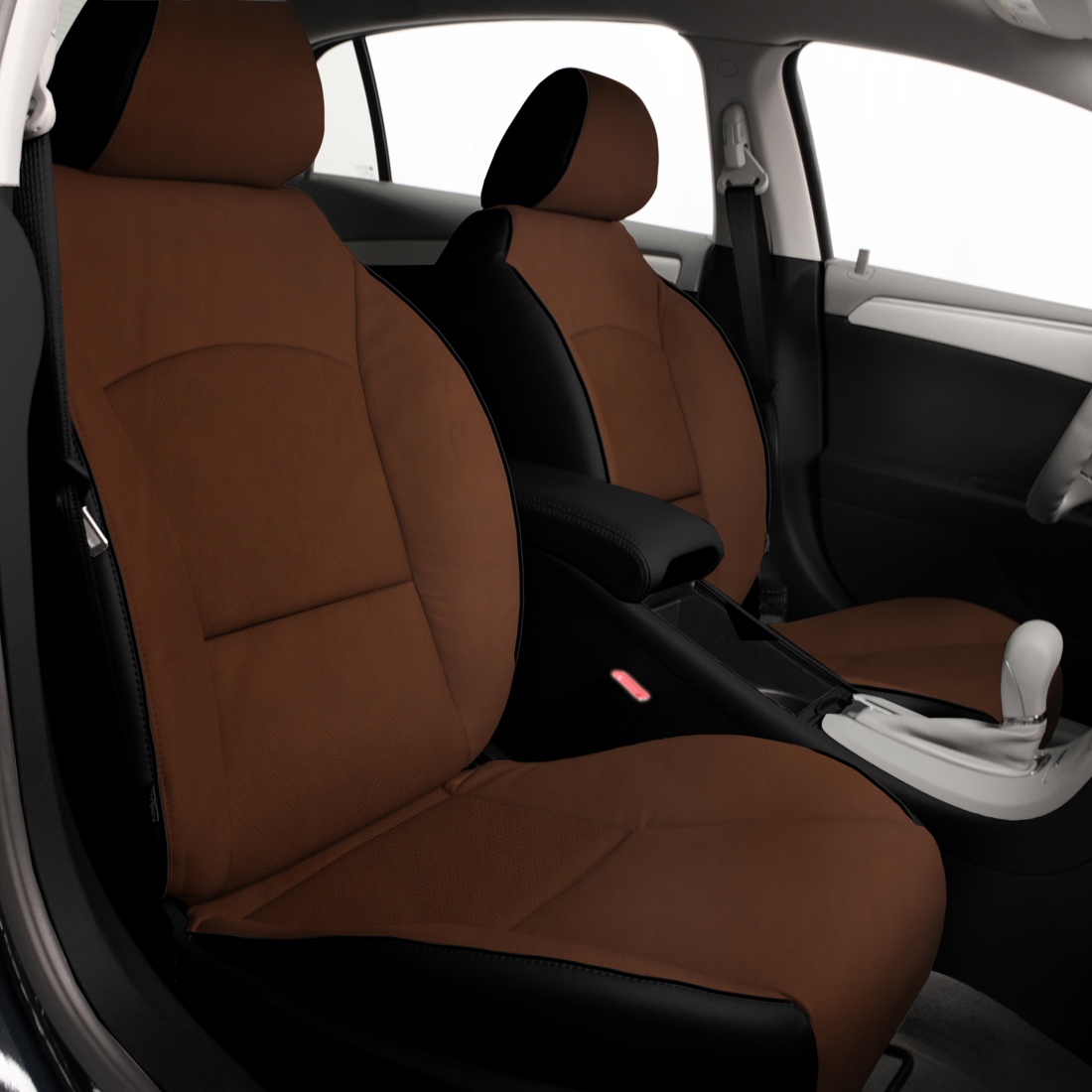 BLACK wrap, AMARETTO Facing, Perf Inserts, BLACK piping