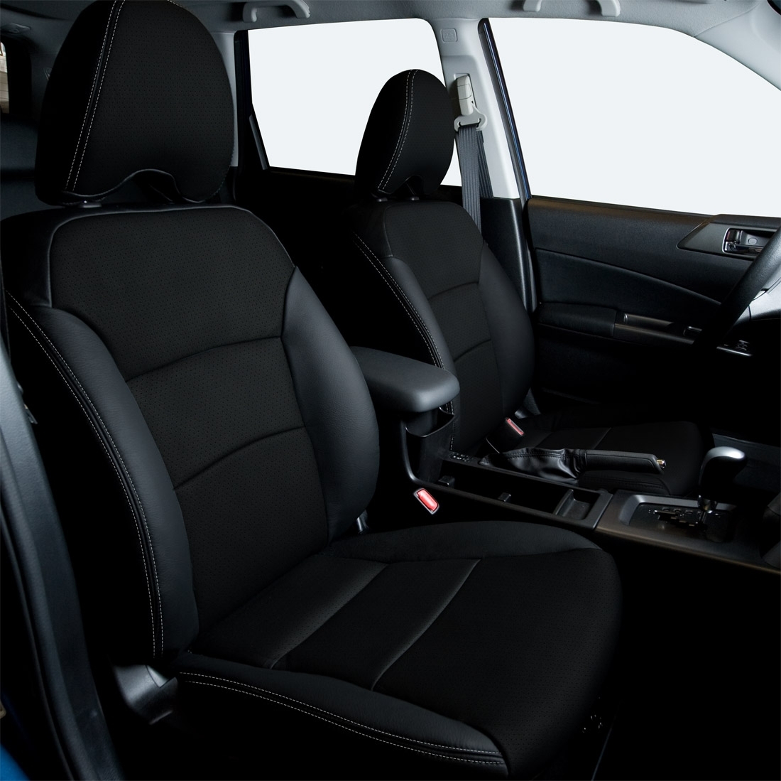 BLACK wrap, ~3030 RAVEN Center, Perf Centers, SILVER double stitching