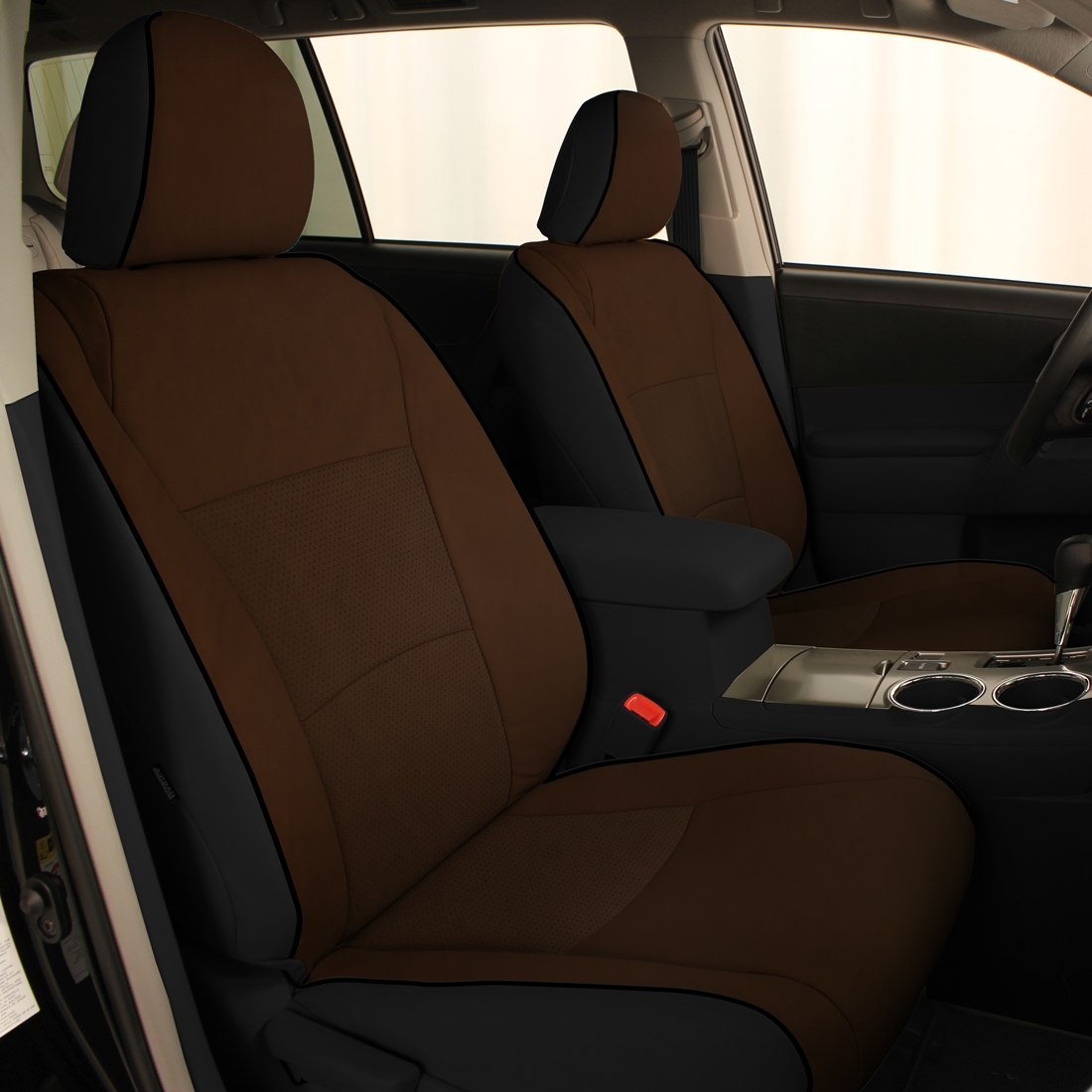 BLACK wrap, AMARETTO Facing, Perf Inserts, BLACK piping