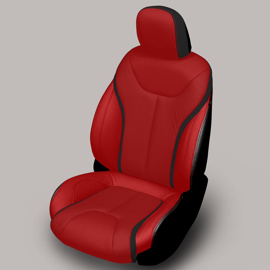 BLACK wrap, RED Facing, RED double stitching, BLACK wings
