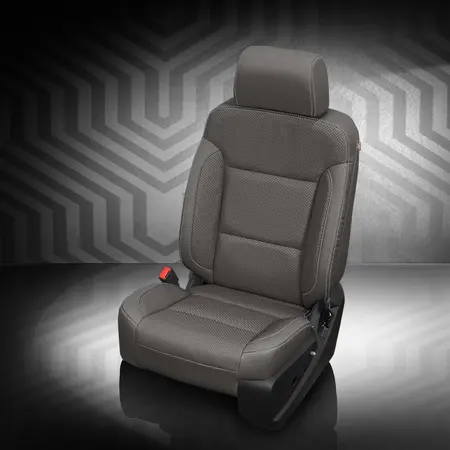 LT GREY wrap, Perf Body & Wings, SILVER contrast all stitch