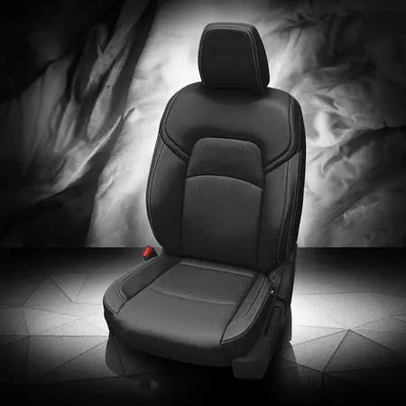 BLACK wrap, Perf Inserts, SILVER contrast stitch