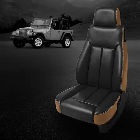 TEAK wrap, BLACK  Facing, PEARL contrast all stitch
