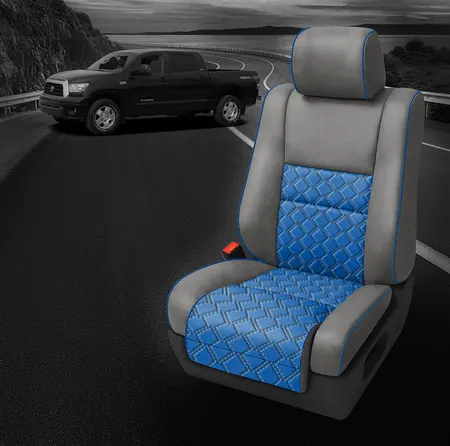 ICE GREY wrap, BERMUDA (EXOTIC VINYL)  Combo, BERMUDA piping, Tek Stitch WEDGE COMBO, ICE GREY TekColor
