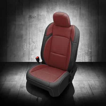 BLACK wrap, MED RED  Center, Perf Combo, SILVER contrast all stitch, MED RED wings