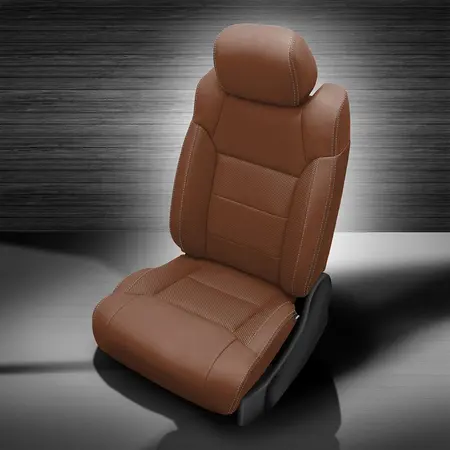 MAHOGANY wrap, Perf Inserts & Wings, SILVER contrast all stitch