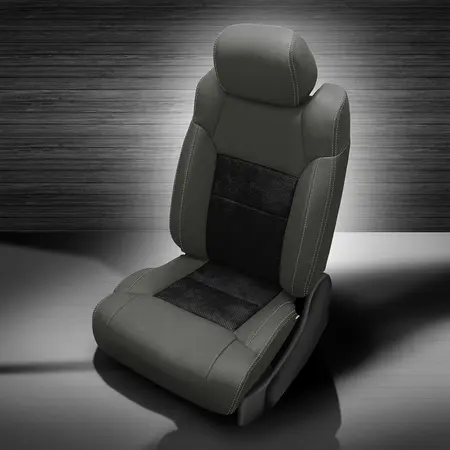 CHARCOAL wrap, ~6929 DARK SLATE  Insert, Perf Inserts, SILVER double stitching
