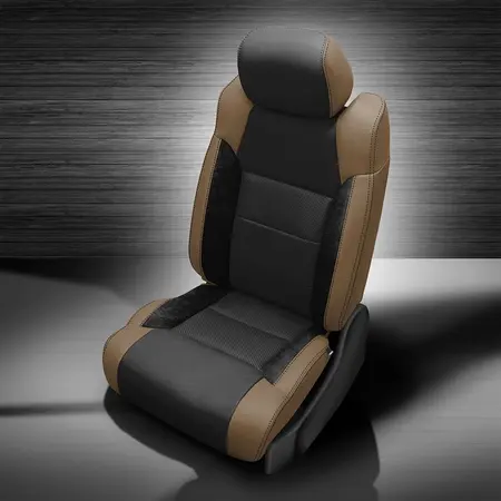 BEIGE wrap, BLACK  Center, Perf Inserts, BLACK double stitching, ~3030 RAVEN wings