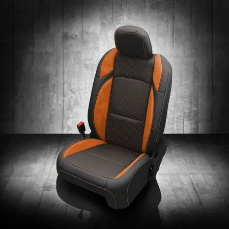 BLACK wrap, BCDA ORANGE  Body, +CITRUS ORANGE contrast all stitch, ~3032 MANGO wings