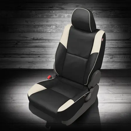 BLACK wrap, PEARL Wings, Perf Body, PEARL piping