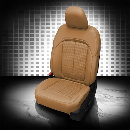 TAN wrap, Perf Inserts, SILVER contrast all stitch