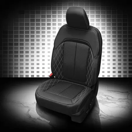 BLACK wrap, Perf Inserts, SILVER contrast all stitch, TekStitch Diamond wings, SILVER TekColor