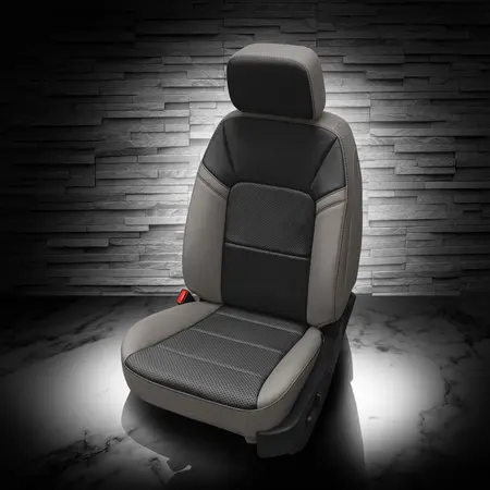 ASH wrap, BLACK  Center, Perf Combo, BLACK contrast all stitch