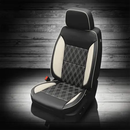 BLACK wrap, PEARL Wings, PEARL piping, Tek Stitch DOUBLE DIAMOND INSERTS, PEARL TekColor
